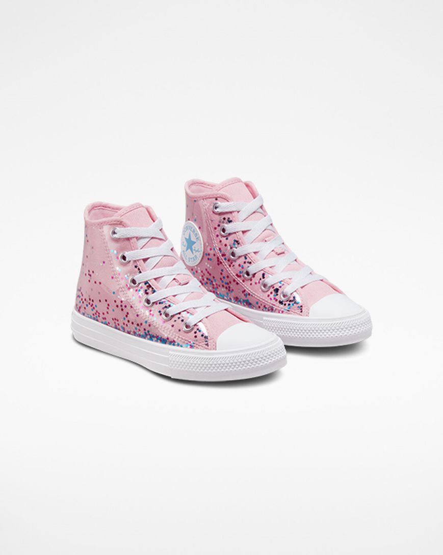 Tenisi Inalti Fete Converse Chuck Taylor All Star Encapsulated Glitter Portocalii Roz Albastri | RO TDPV0064